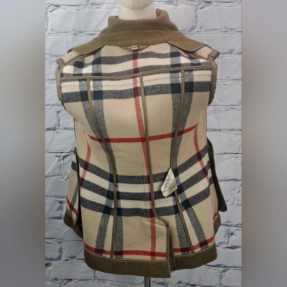 Burberry Women's Pea Coat Winter Jacket Wool Toggle Duffle Double Breasted 2 US - Picture 9 of 16